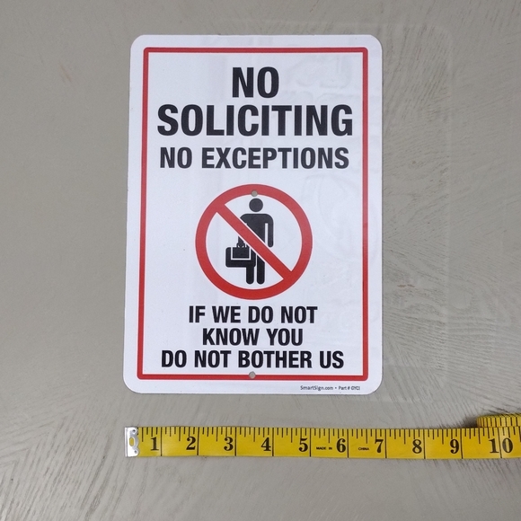 No Soliciting Sign - Picture 3 of 4